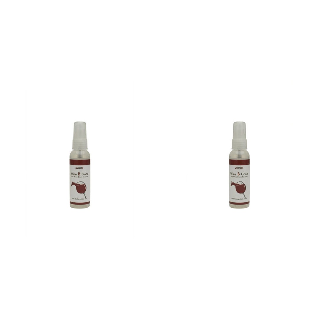 2x Winex Wine B Gone 60ml Red Wine Stain Remover Spill Cleaner Spray Bottle