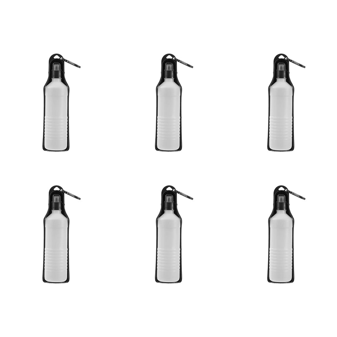 6PK Paws & Claws 500ml Pet Dog/Cat Travel Water Drinking Bottle Portable Asst