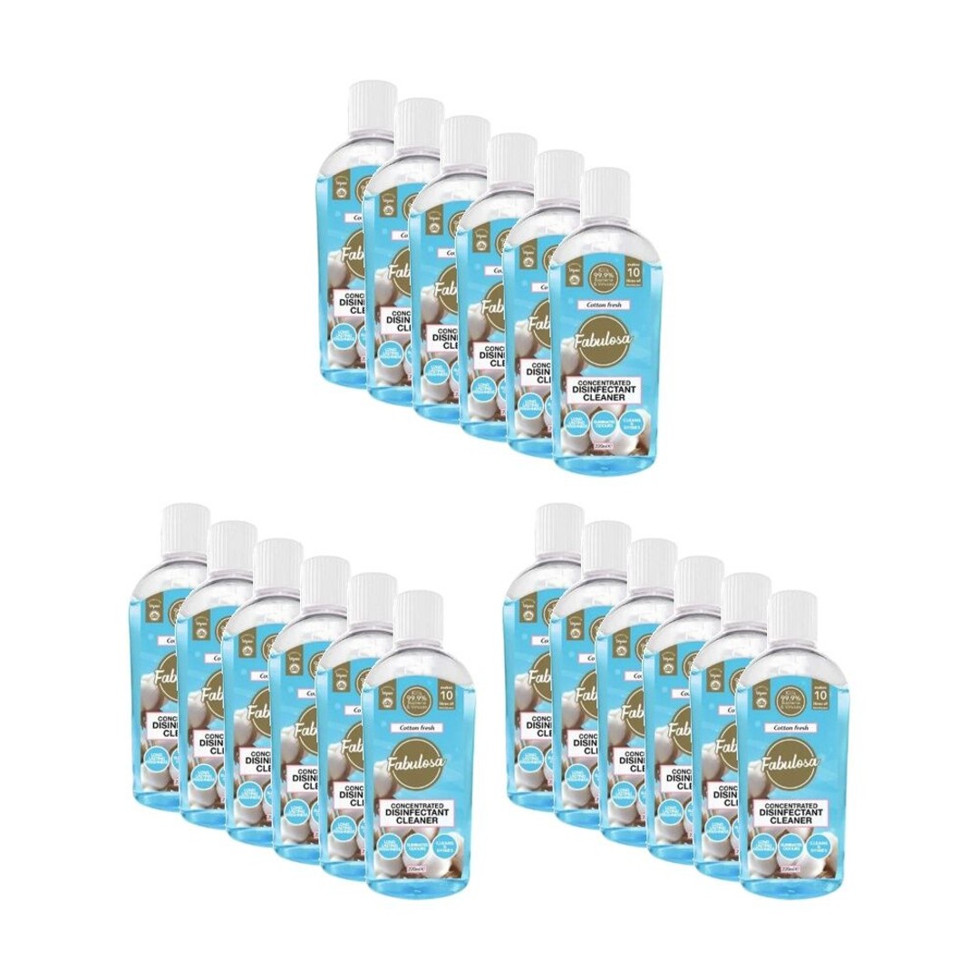 18PK Fabulosa Cotton Fresh Surface Cleaner Disinfectant 220ml Assorted