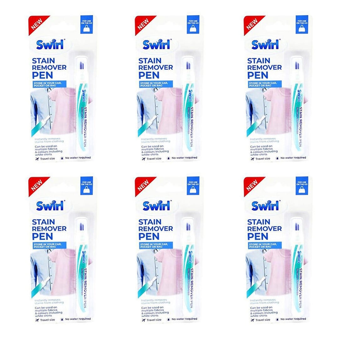 6PK Swirl Stain Remover Pen Fabric Spot Cleaner Stain Treatment Portable Travel
