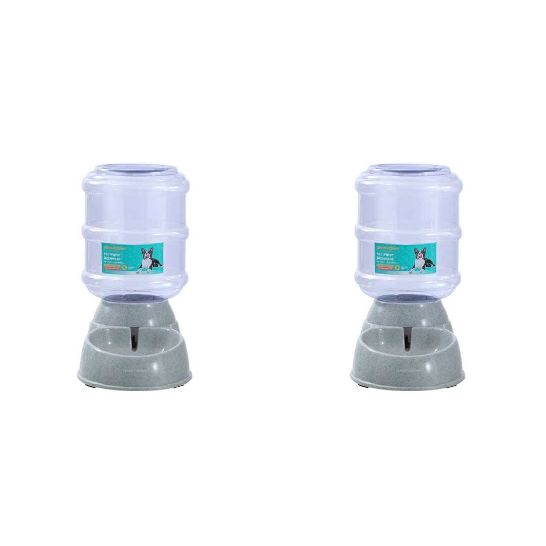 2PK Paws And Claws Barrel Pet Fresh Water Dispenser 3.8L/32x17.5x31cm Clear
