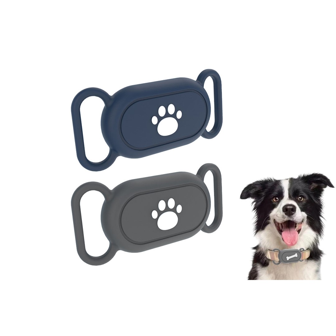 2PCS Silicone Pet Collar Holder Water Resistant Pet Collar Case for Samsung Galaxy SmartTag 2-Bone