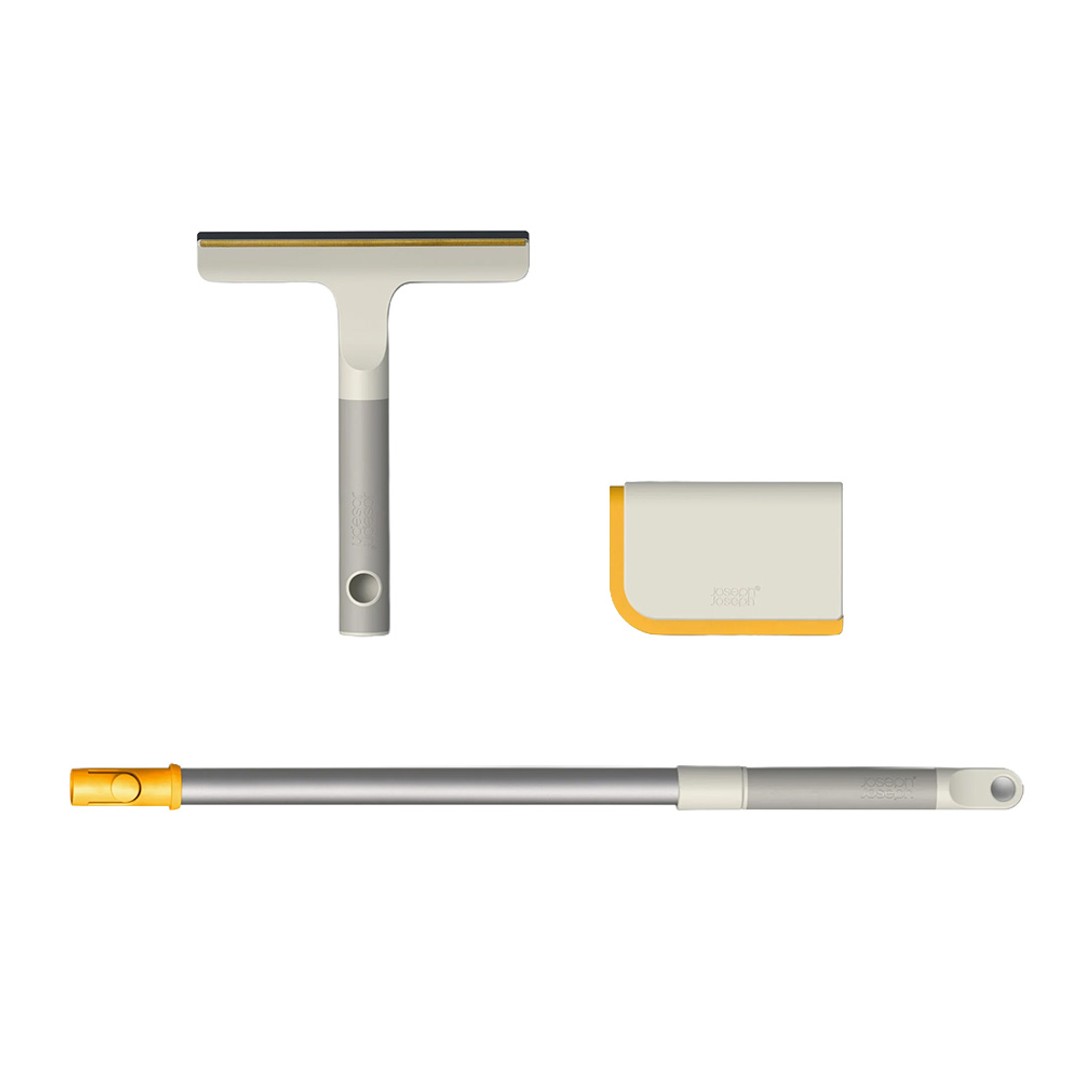 3pc Joseph Joseph CleanTech Carpet & Upholstery Cleaning Set Light Stone