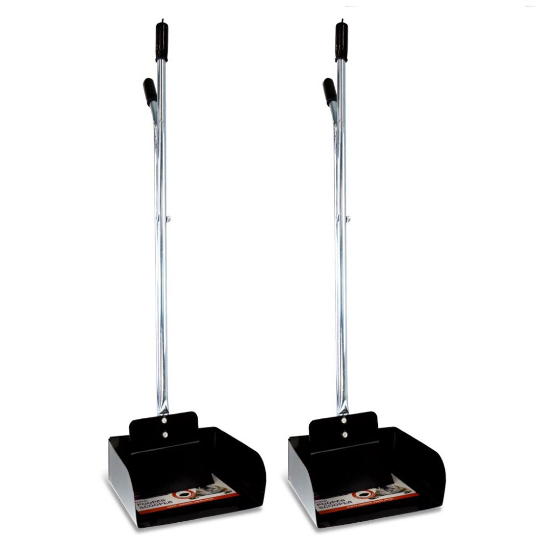 2PK Paws & Claws Durable Heavy Duty Metal Dogs/Pets Pooper Scooper w/ Dustpan