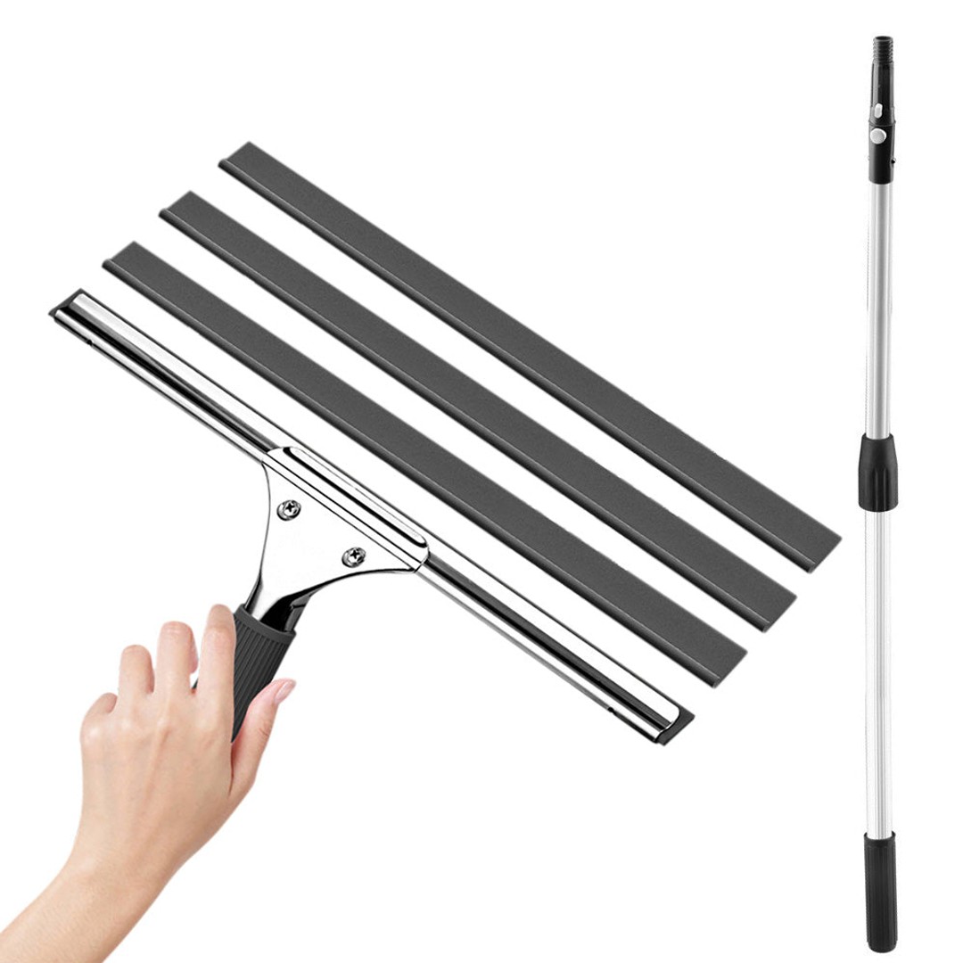 45 cm Window Squeegee with 1.2 m Telescopic Pole Glass Cleaning Tool