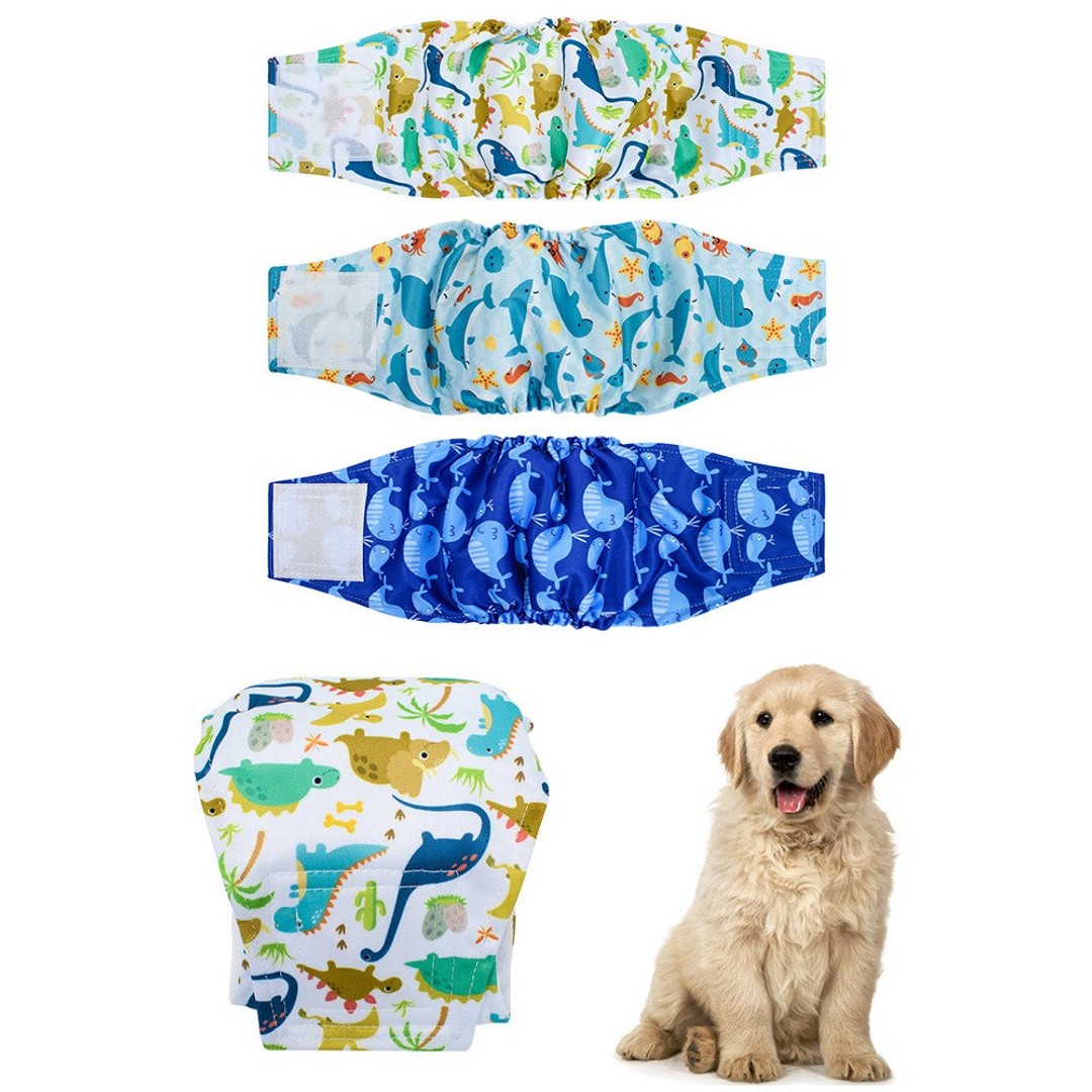 3Pcs Male Dog Diapers High Absorbing Dog Belly Bands for Male Dogs-Light