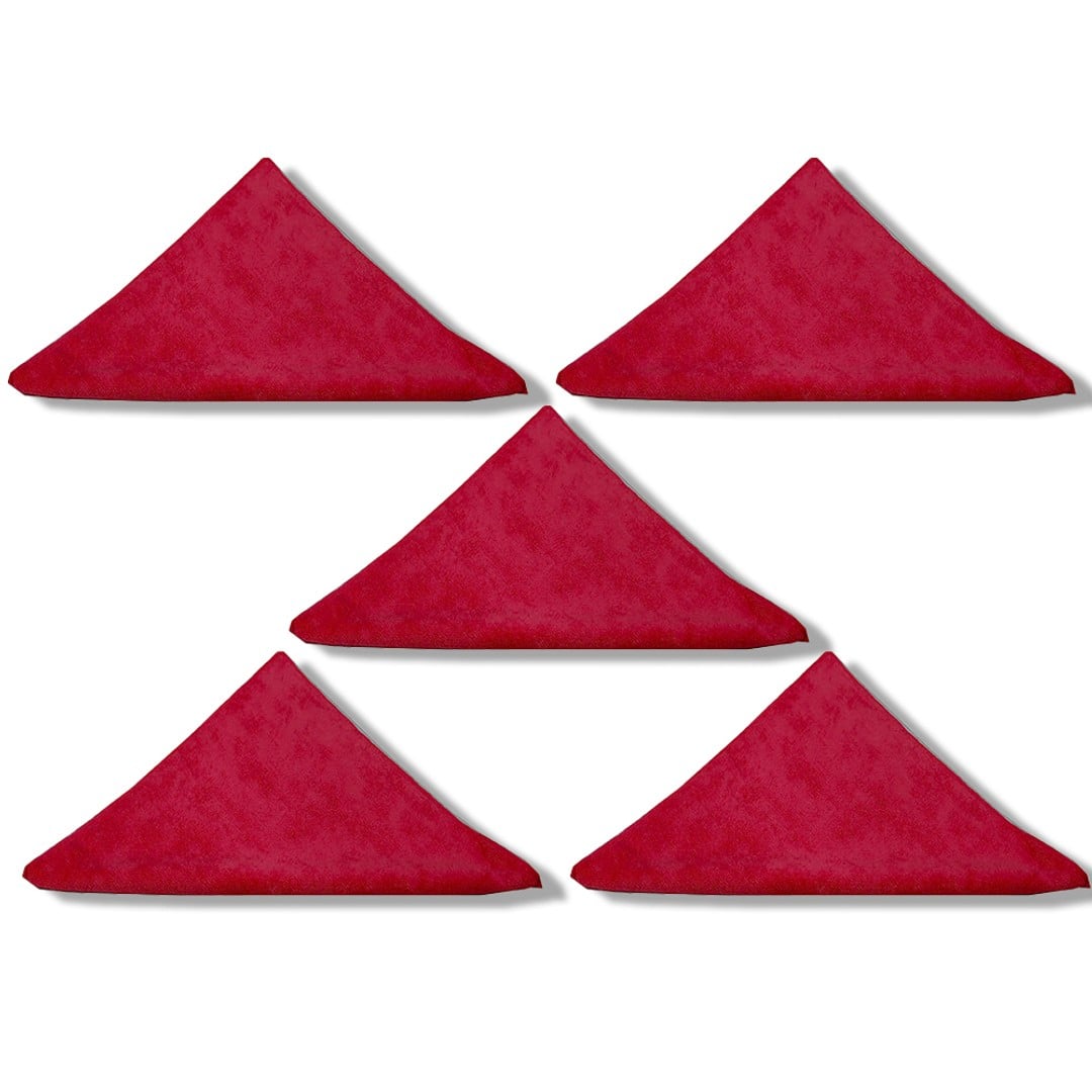 5PK Cleanlink 40x40cm Microfibre General Cleaning/Surface Drying Towel Cloth Red
