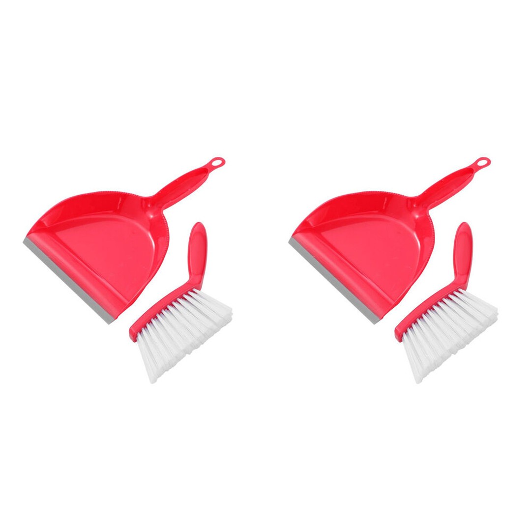 2PK Boxsweden Prime Compact Indoor Dustpan and Snap-in-Brush Set Mini Assorted