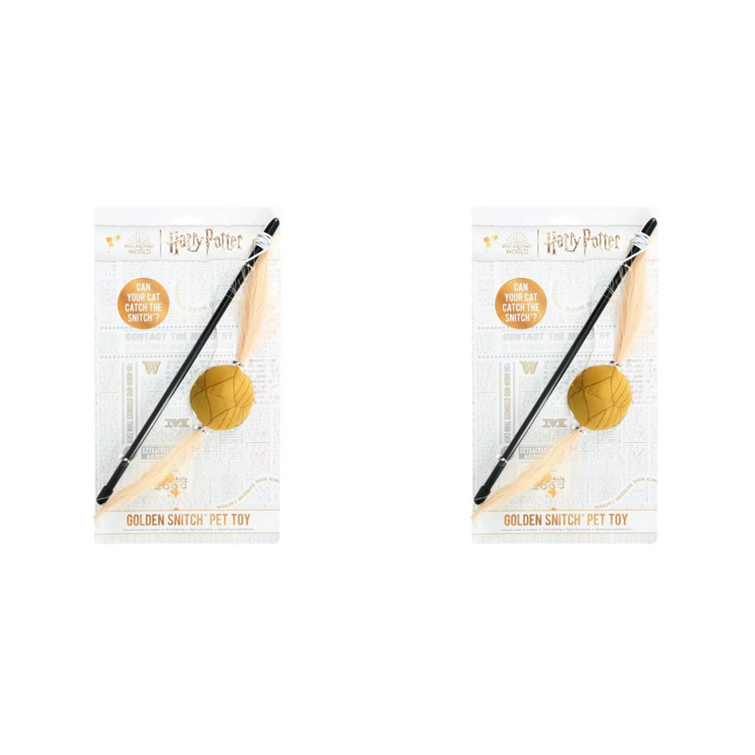 2PK Harry Potter Catch the Golden Snitch Cat Pet Interactive Fun Play Teaser Toy