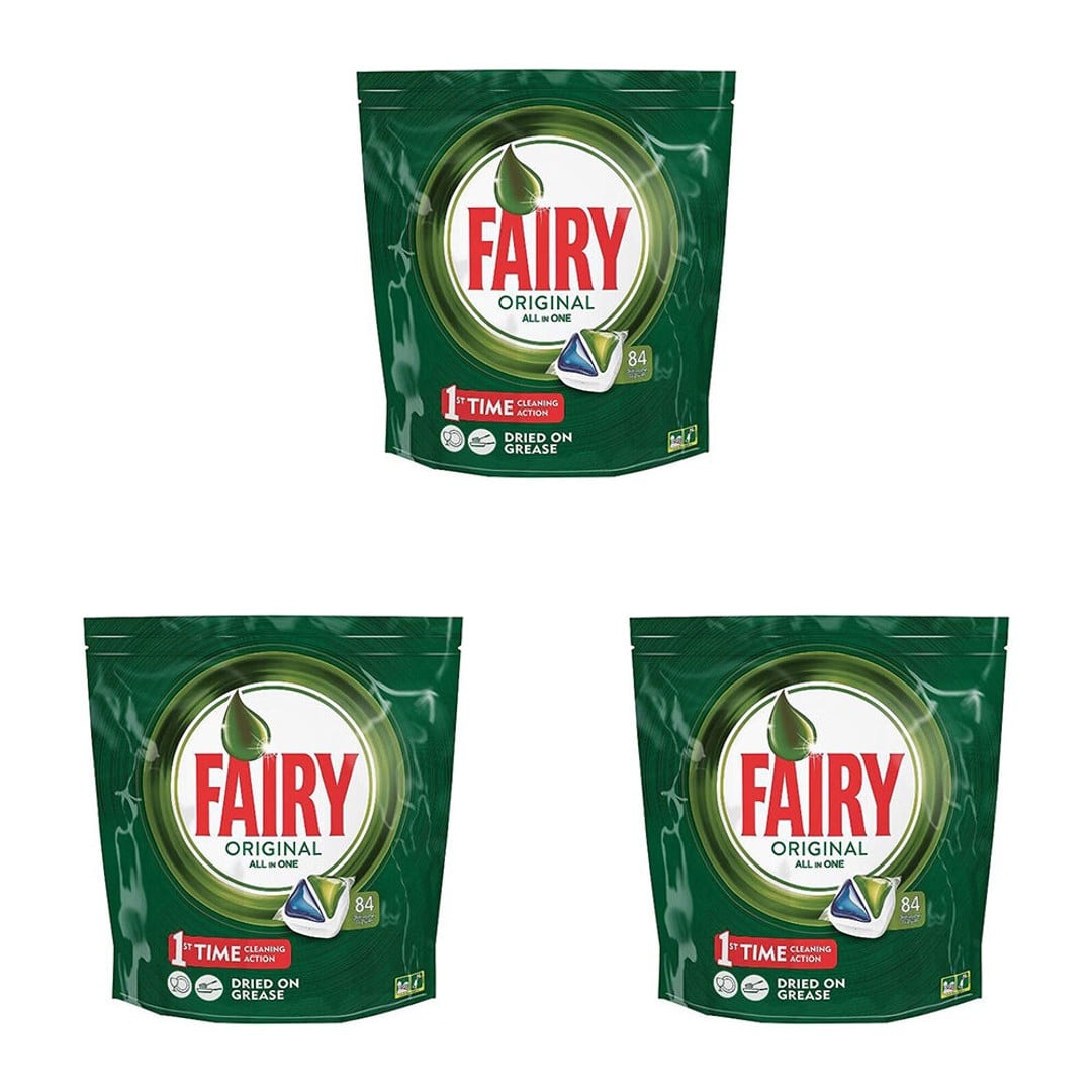 3x 82pc Fairy Caps All-In-One Dishwashing Detergent Capsules/Tablets Regular