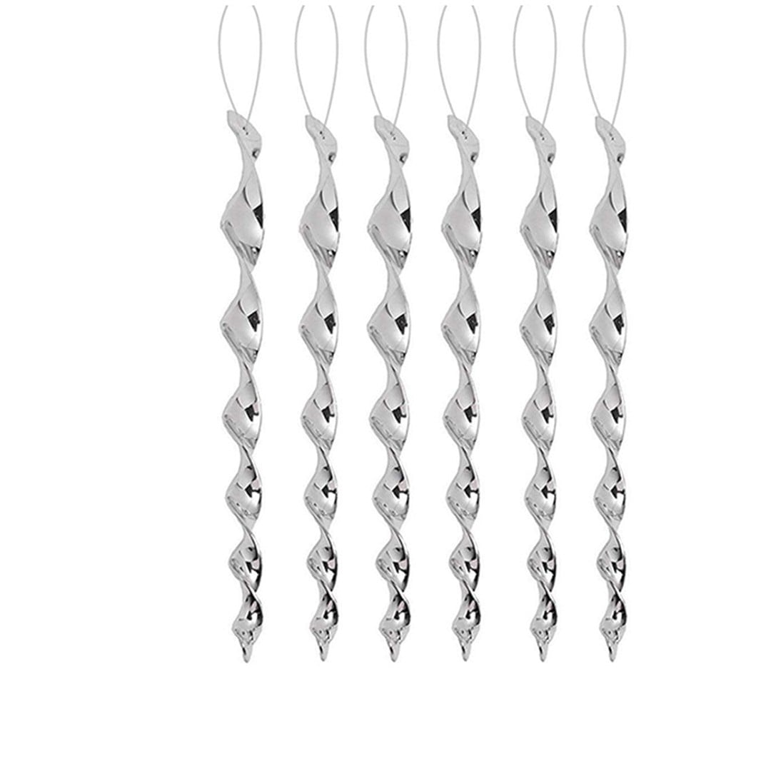 12Pcs Bird Repellent Reflective Scare Rods Hanging Silver Plastic Rod