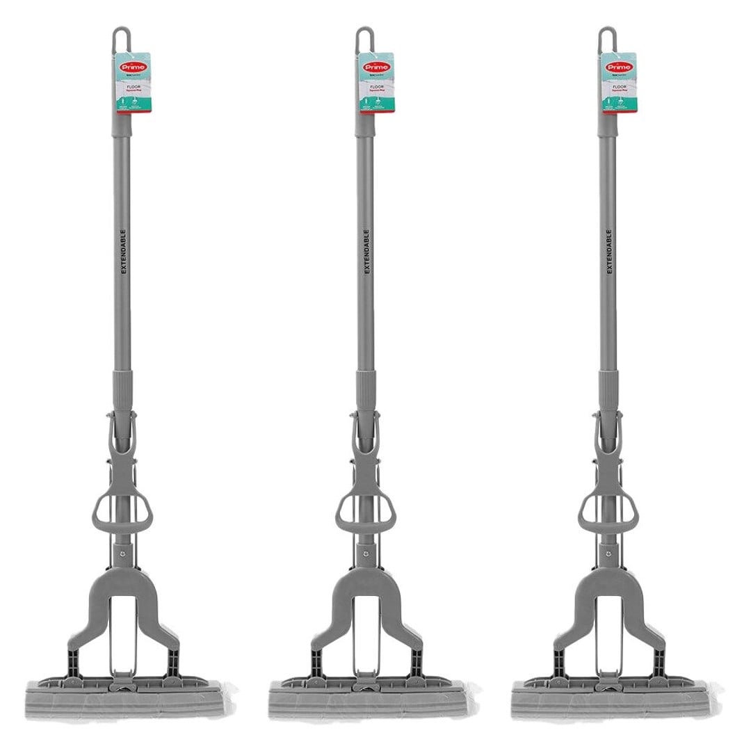 3PK Boxsweden Prime Squeeze Indoor Mop w/ Extendable Handle Assorted