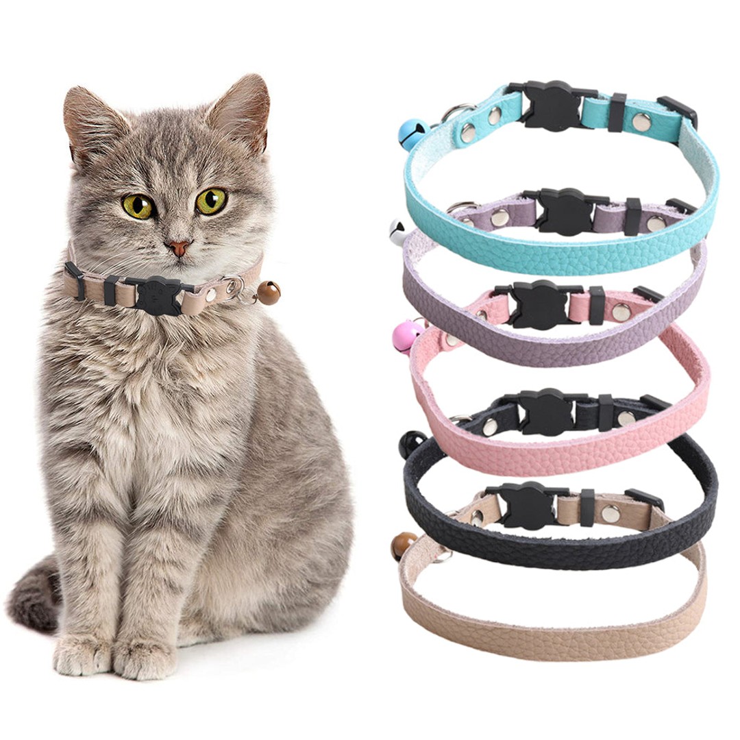 5 Pack Adjustable Pet Collar with Bell Safety Buckle Cat Puppy Party Decor