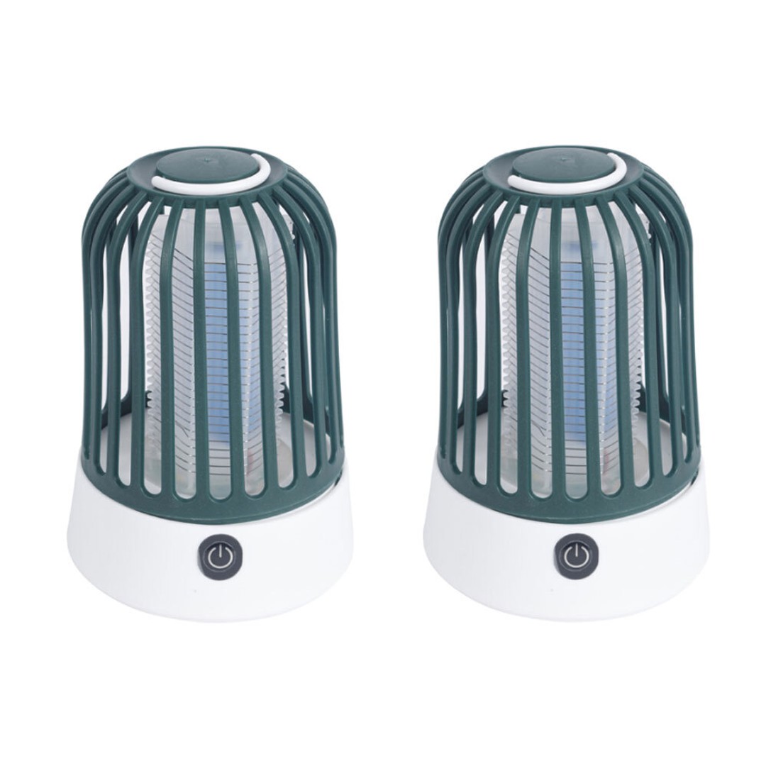 2x Dragonfly Plastic Mosquito Lamp Rechargeable w/ USB Cable Outdoor Camping
