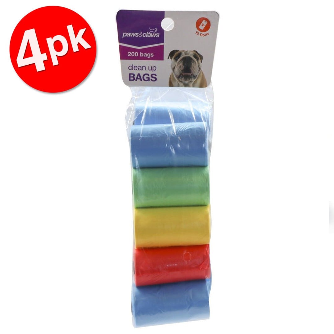 800pc Paws & Claws Doggy Clean Up Bags Garbage Poop Bag Pet Dog Waste Storage