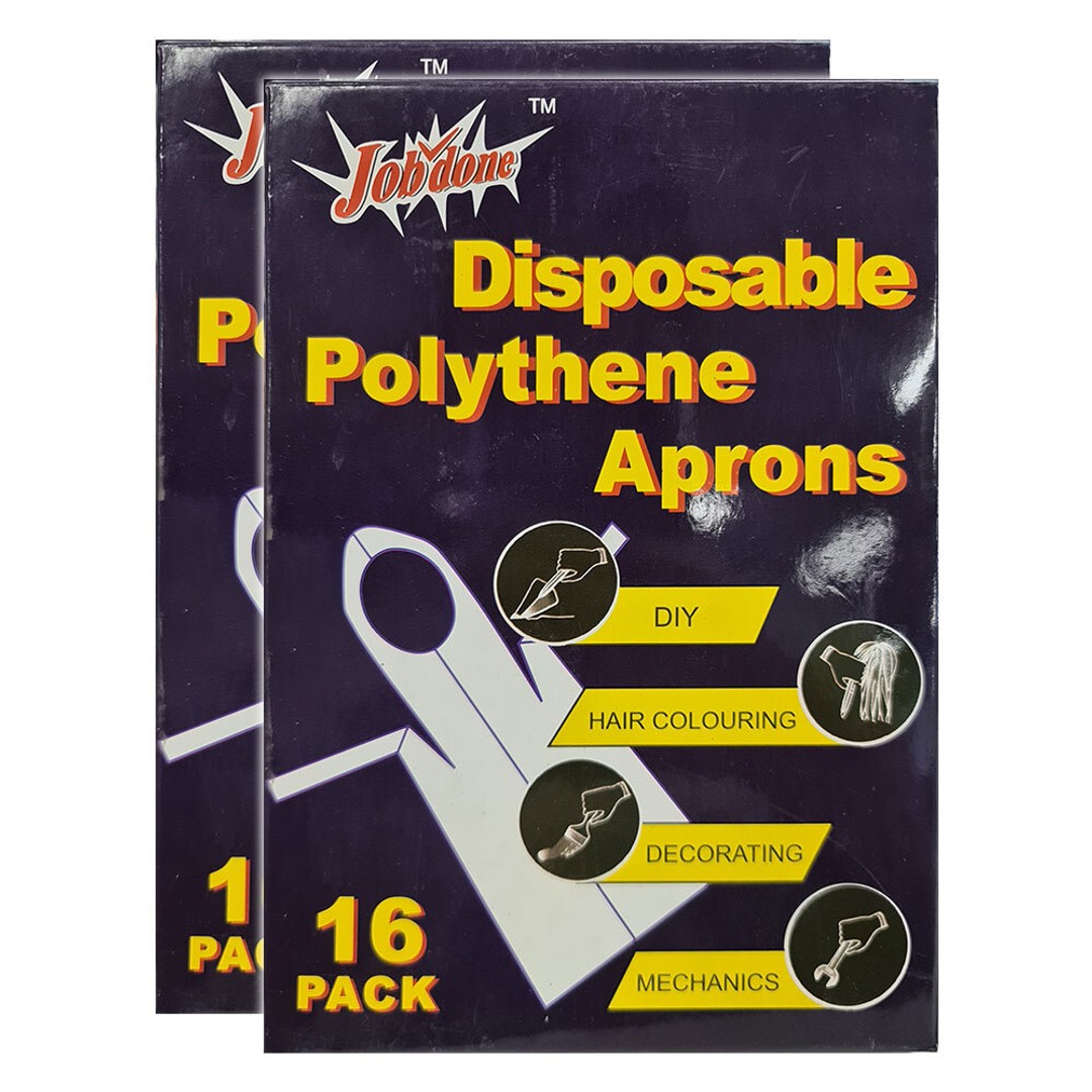 32pc Multi Purpose One Size Disposable Polyethylene Aprons f/ Cooking/Painting