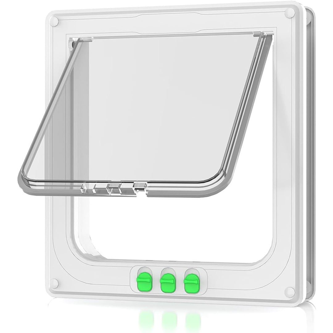 4-Way Locking Pet Door for Cats and Small Dogs