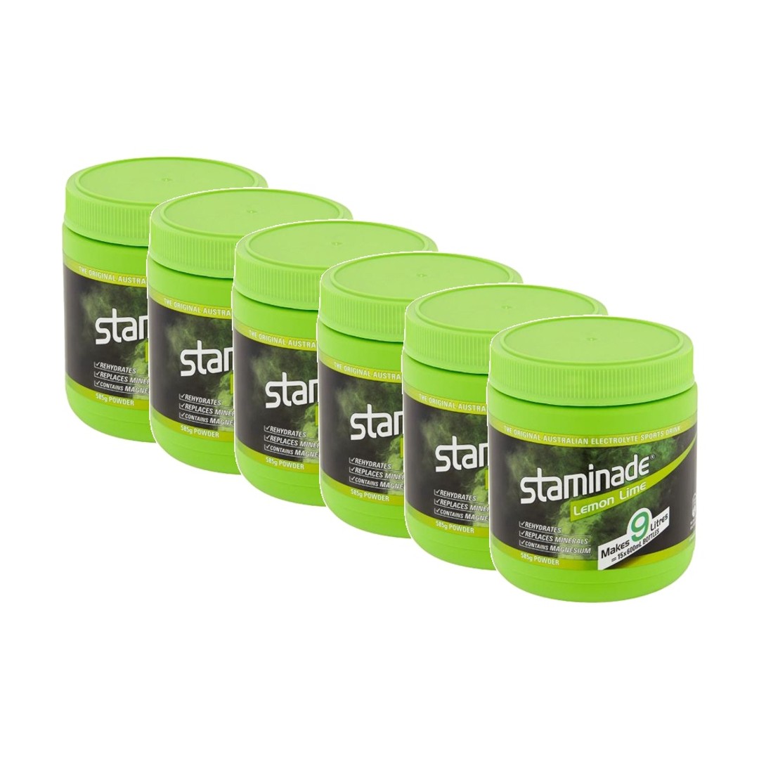 6PK Staminade Lemon Lime Fusion Powder Electrolyte Sports Drink 585g