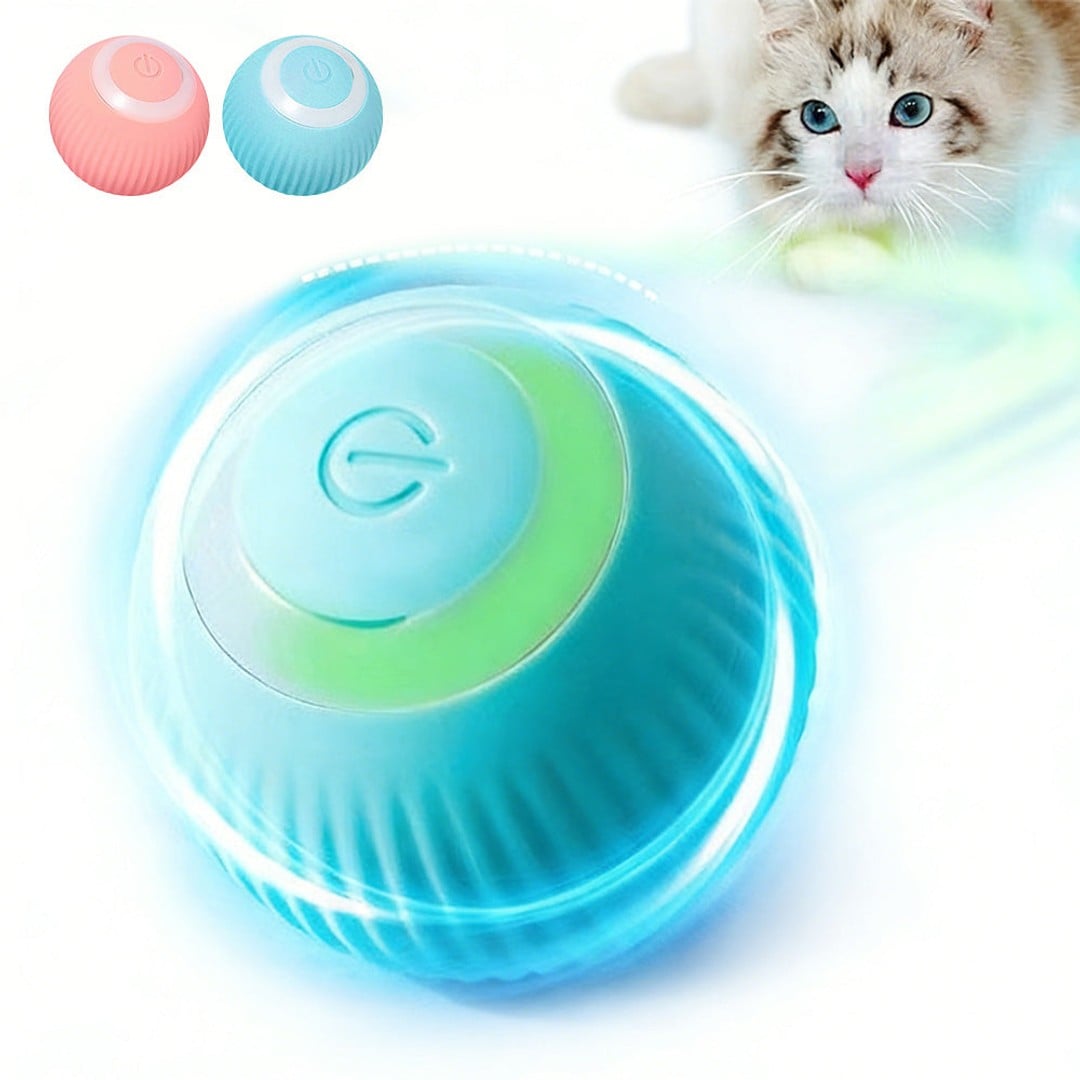 2PCS Interactive Smart Cat Toy Automatic Rolling Cat Ball Self-Moving Kitten Toys