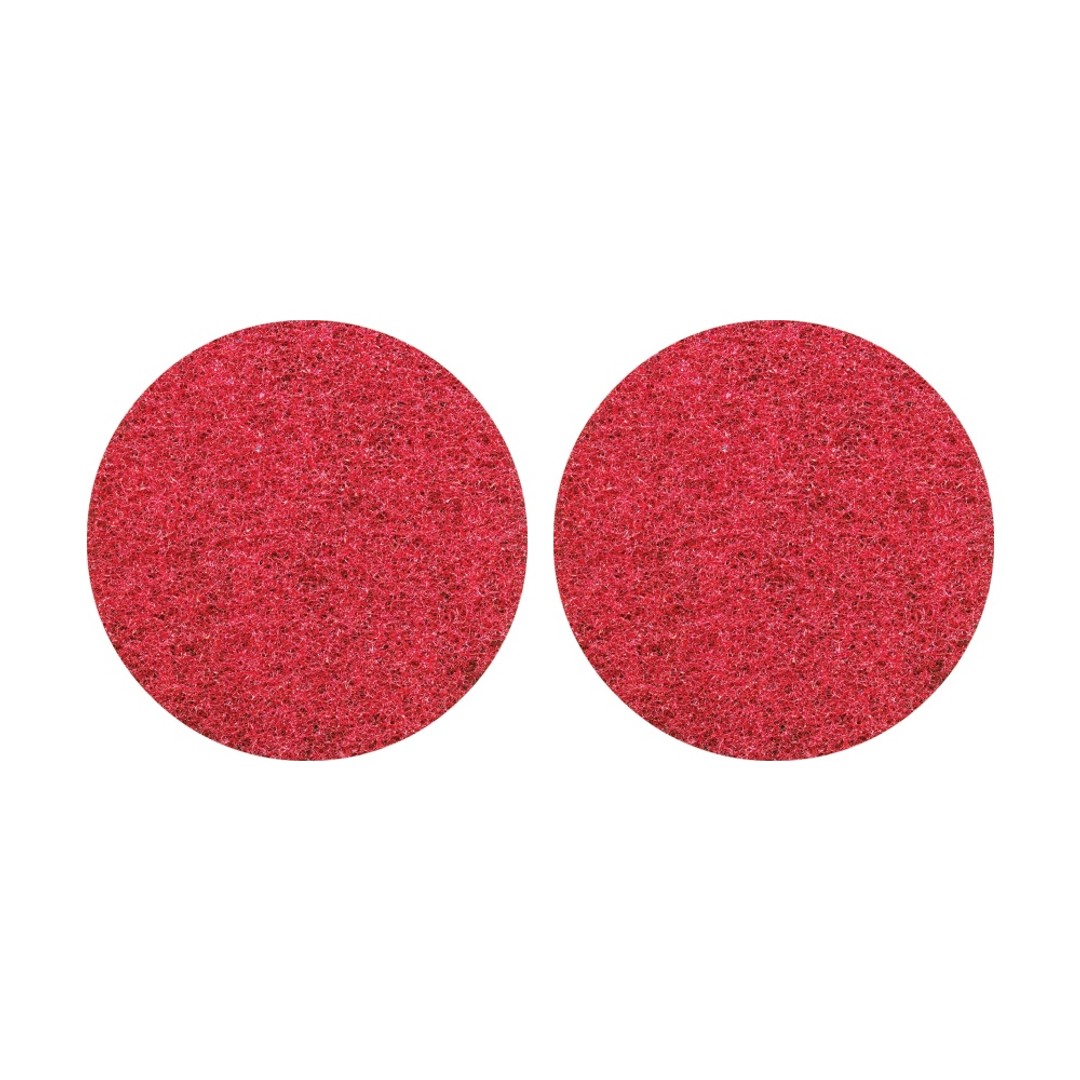 2PK Glomesh Regular Speed Spray Bufffing Machine Floor Pad Red 380mm