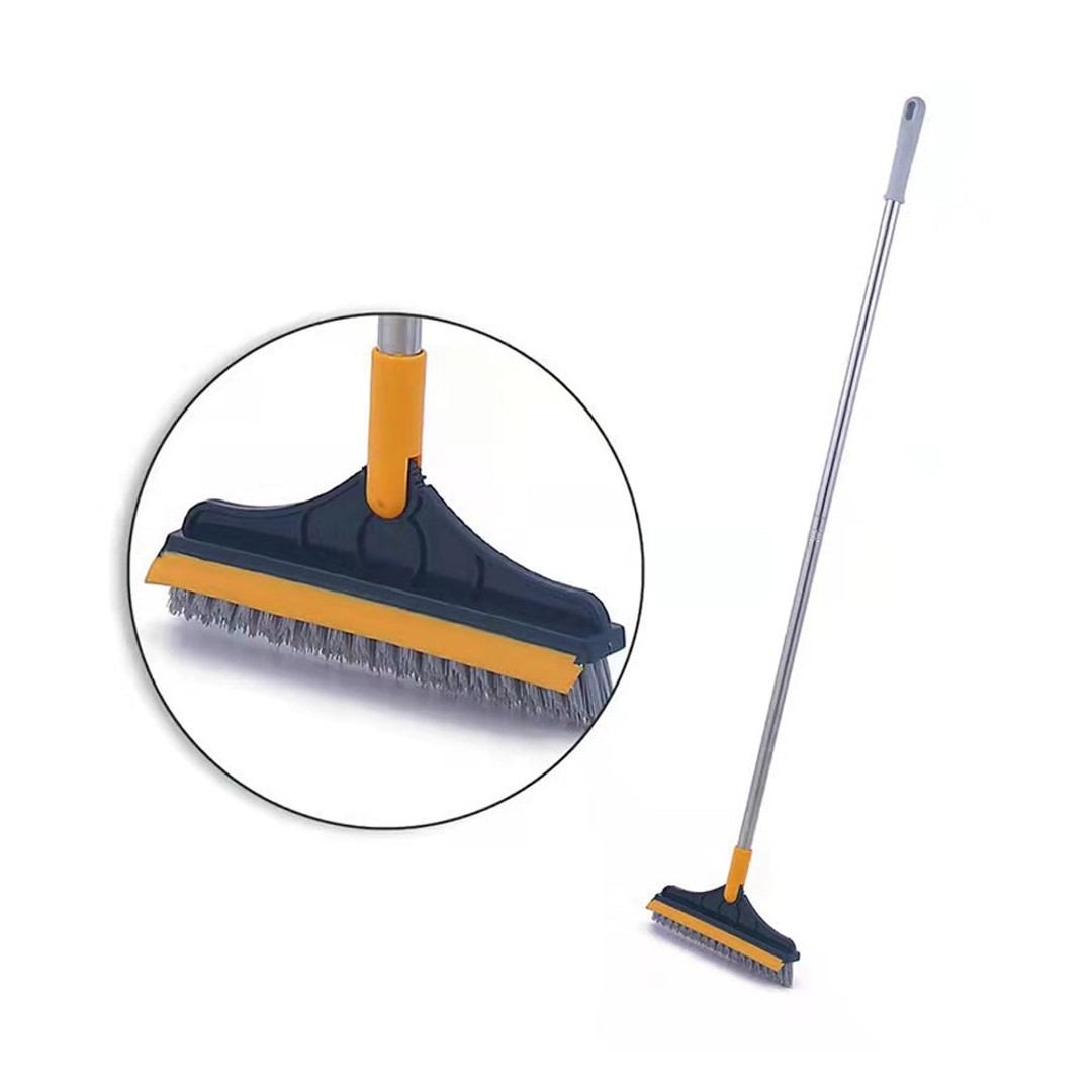 2 in 1 Floor Scrub Brush Crevice Cleaning Brush Multi-Purpose Gap Floor Brush Yellow