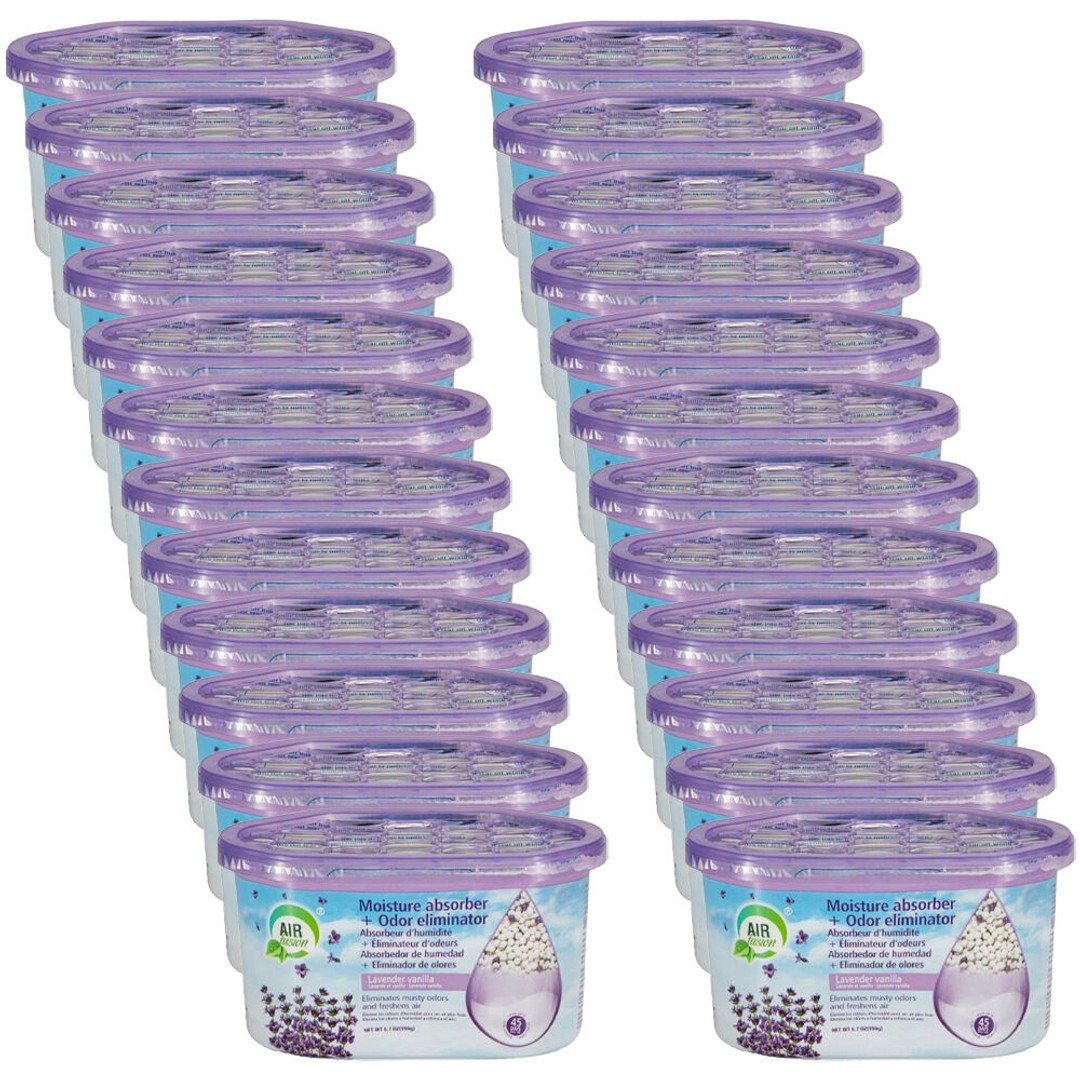 24PK Fusion Moisture Absorber Odor Eliminator Air 189g Lavender Vanilla
