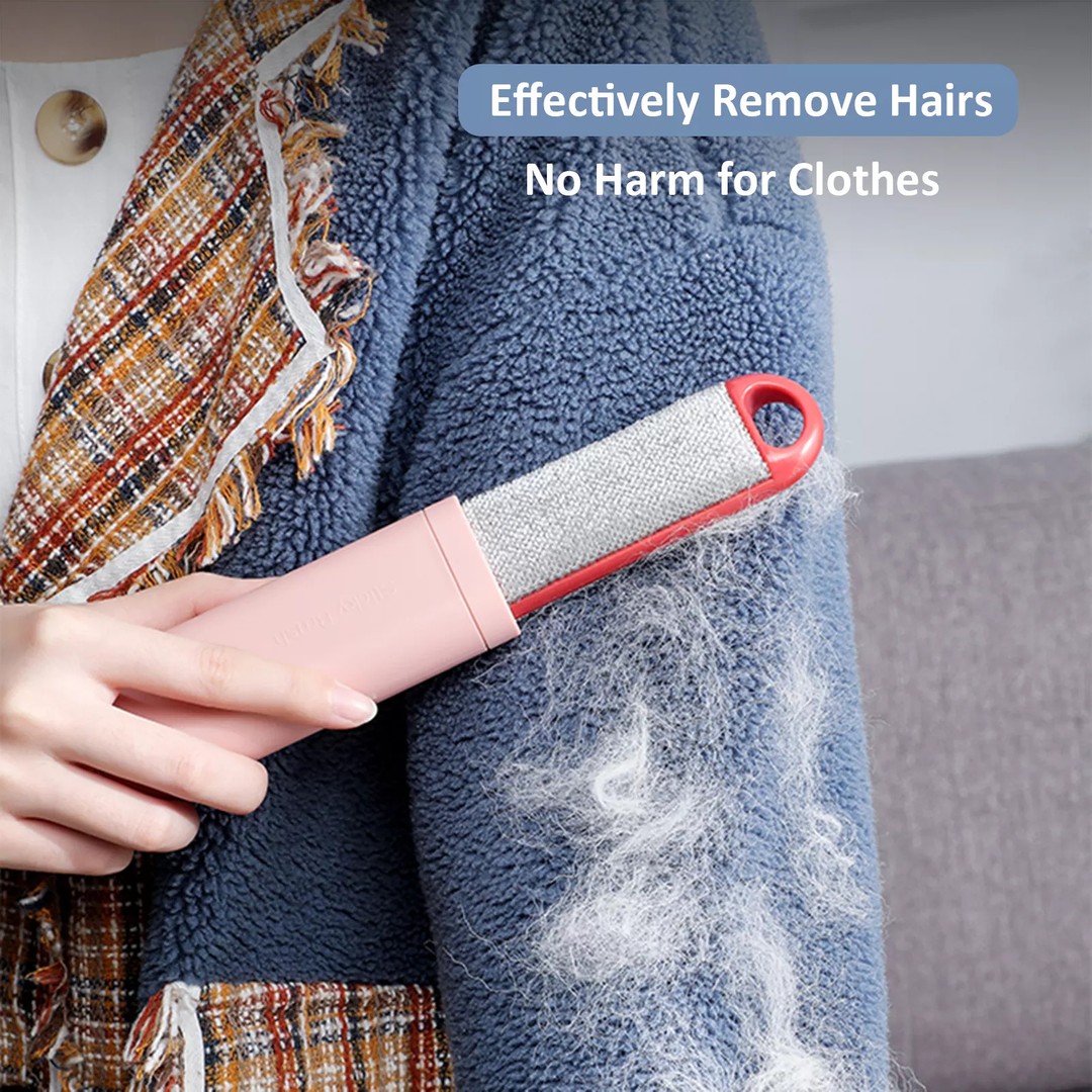 2 pack Portable Self-Cleaning Pet Hair Remover Brush-White