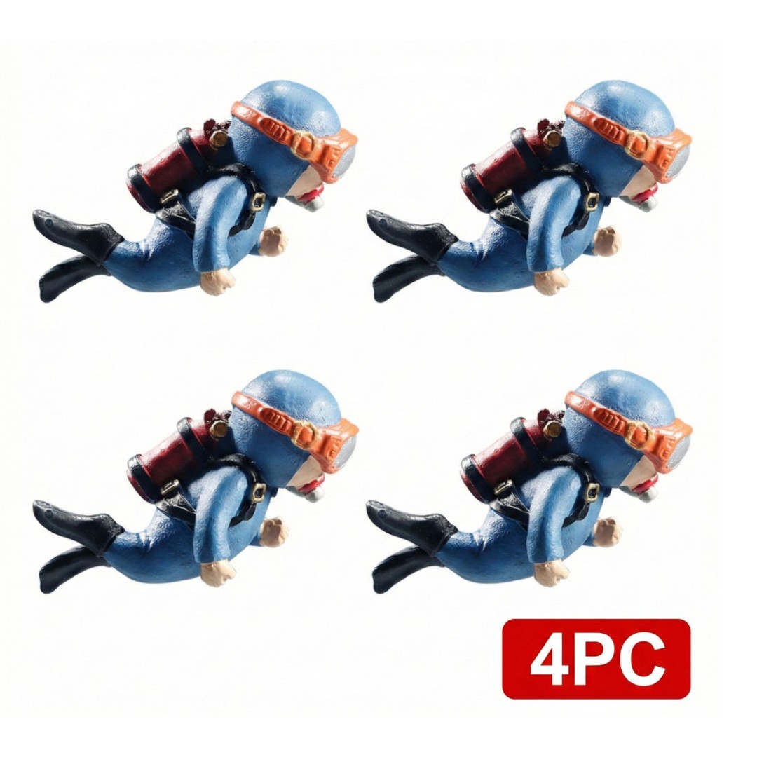 4pack Blue Diver Micro Fish Tank Aquarium Ornament
