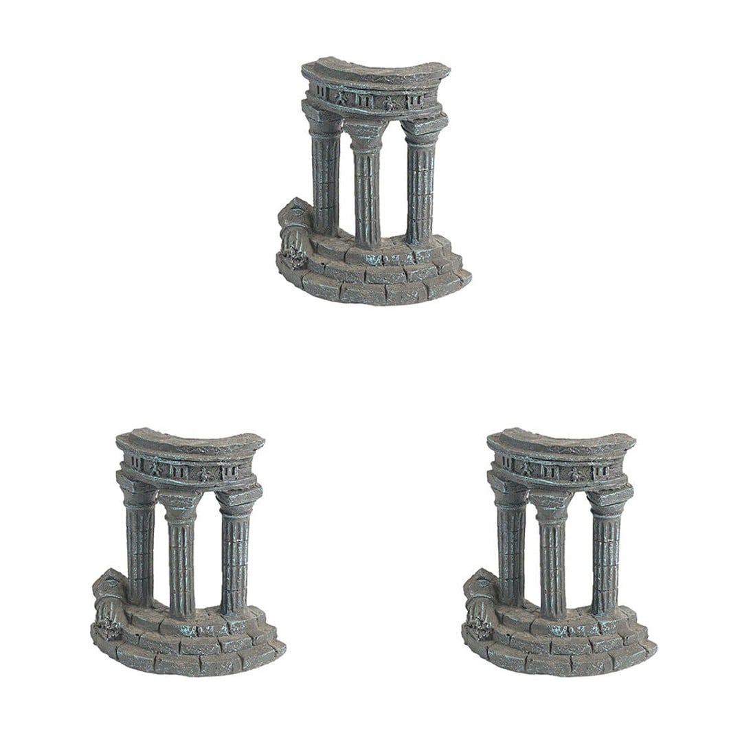 3PK Dudley's World Of Pets Antique Columns Aquarium/Tank Decoration Ornament
