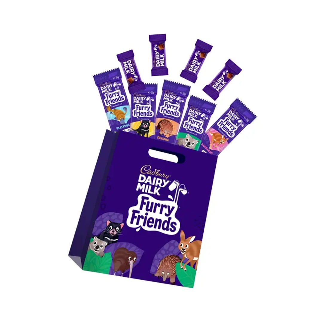 8pc Cadbury Furry Friends Kids Sweets Showbag w/Dairy Milk Chocolates