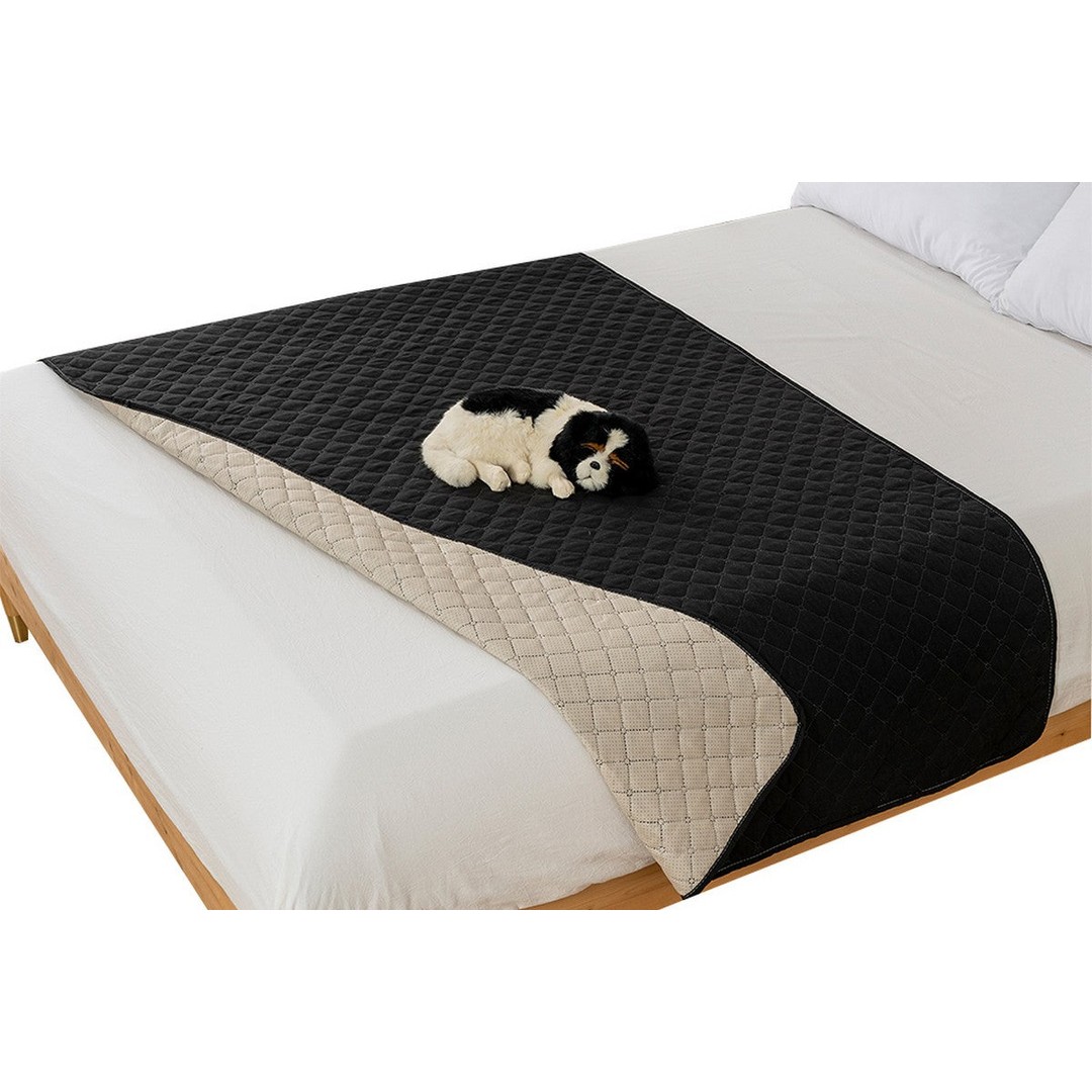 2Pcs Dog Bed Waterproof Blanket Dog Bed Cover Pet Blanket -Black