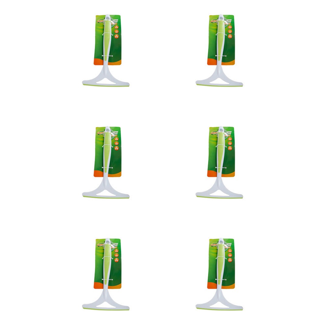 6x Ultimo Glass Squeege w/ Suction Hook Window Cleaner 26x18cm 2 Asst Green/Grey
