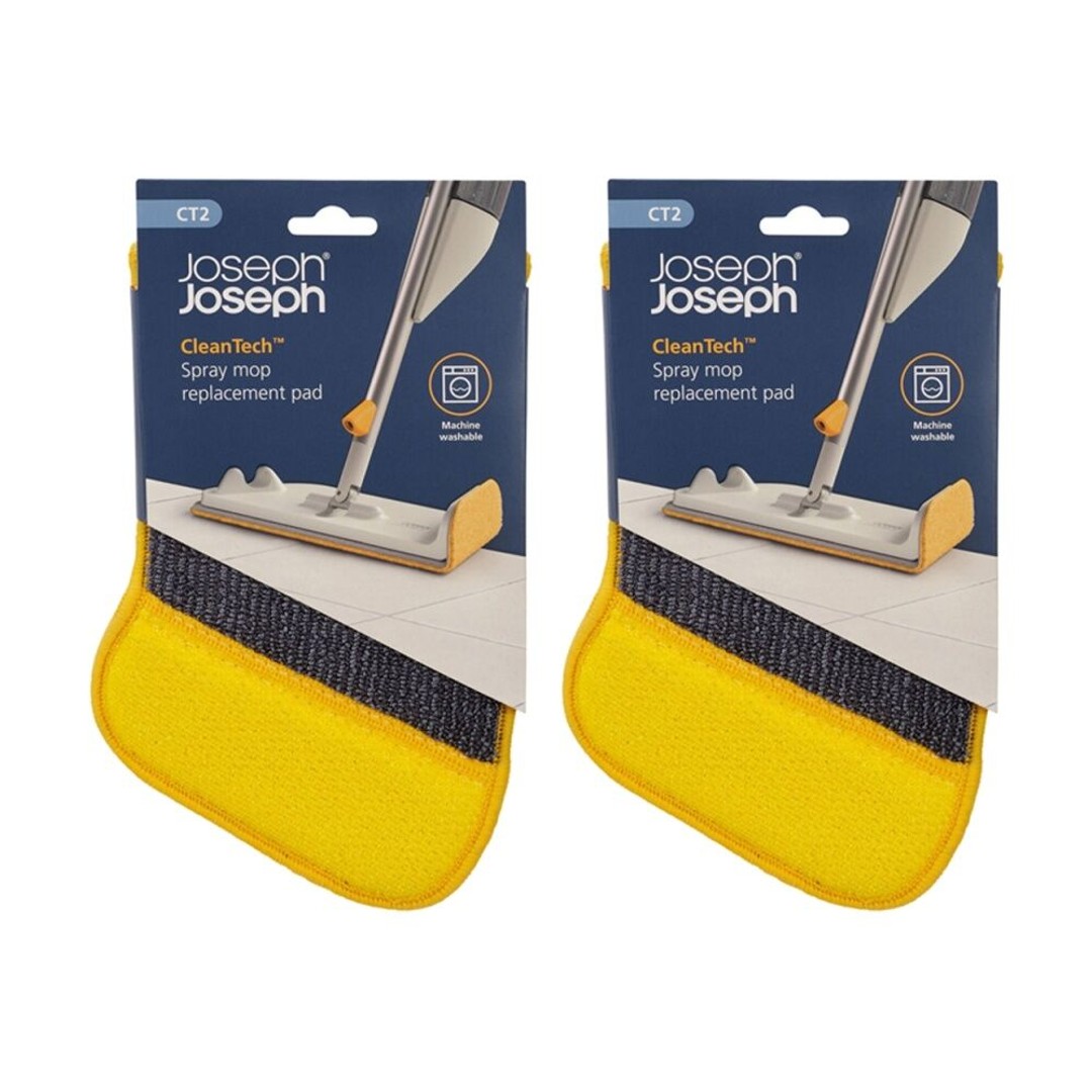 2PK Joseph CleanTech Spray Mop Replacement Scourer Pad Microfibre