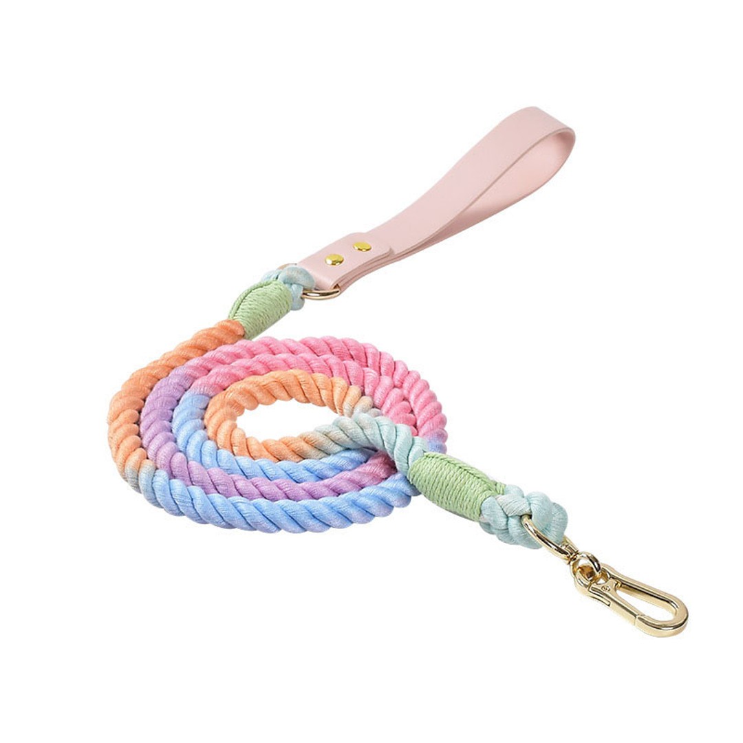 120CM Soft Braided Colourful Dog Leash-Macaron