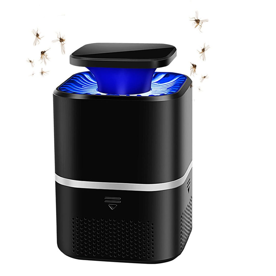2-in-1 Electric Mosquito Killer Lamp USB Powered Fly Trap Mosquito Zapper Black