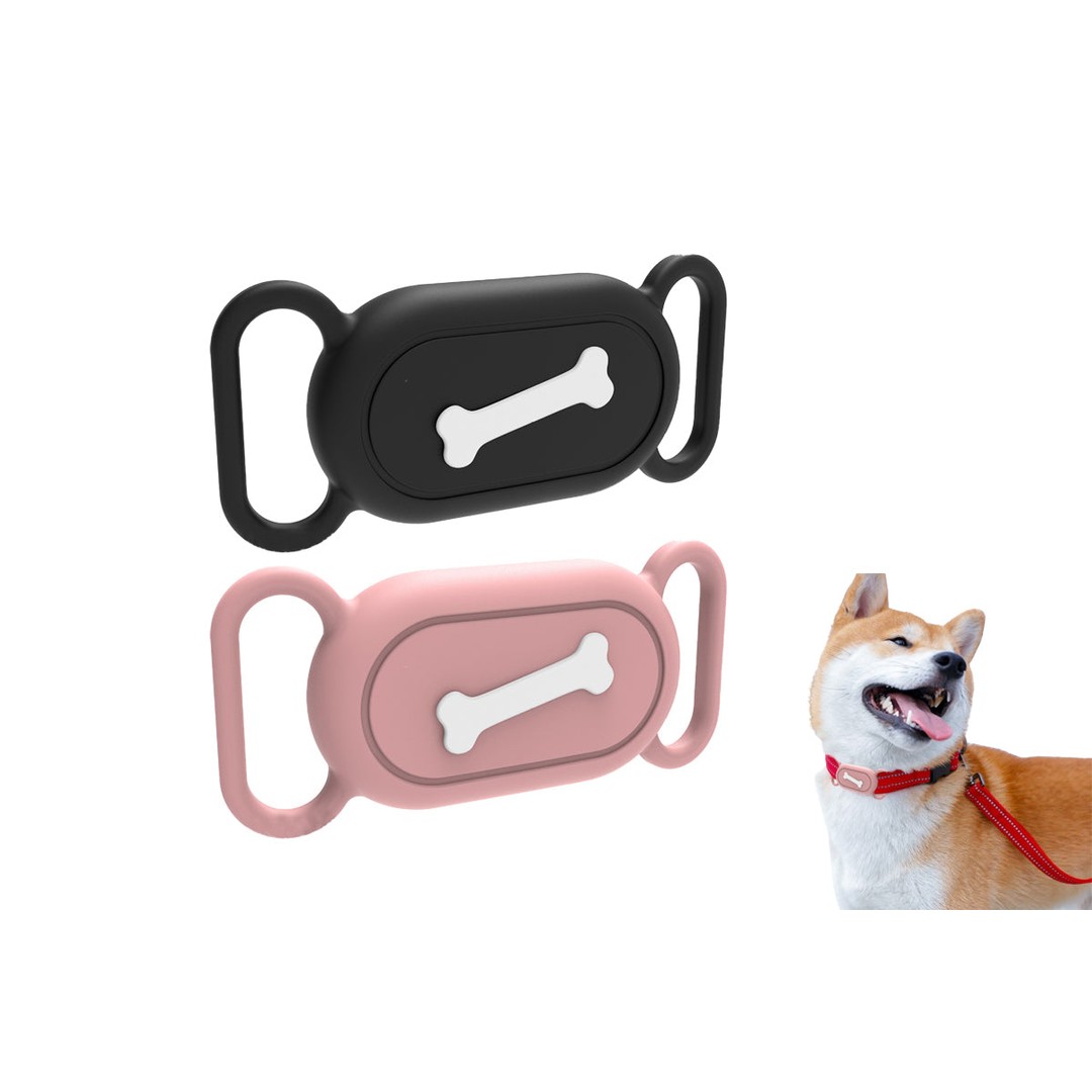 2PCS Silicone Pet Collar Holder Water Resistant Pet Collar Case for Samsung Galaxy SmartTag 2-Cat paw