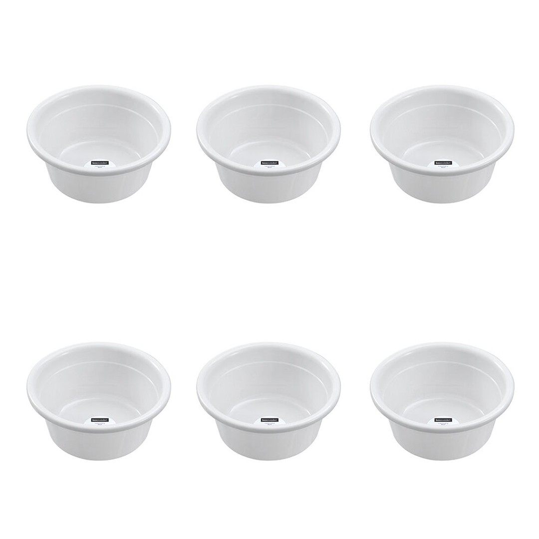 6PK Boxsweden Laundry Multipurpose Basin Versatile Round 14L 39.5cm 2 Assorted