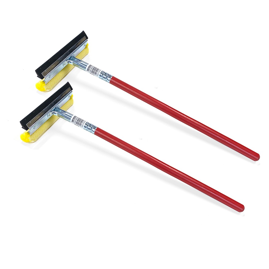 2x Rubber Squeegee/Scrubber Sponge Glass Window Wind Screen Car Wash Cleaner