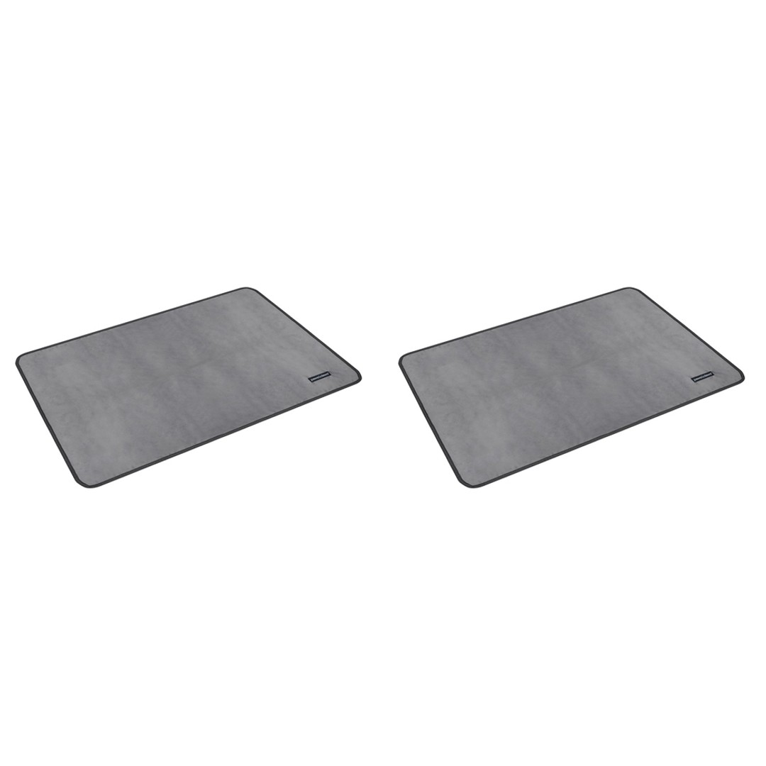 2x Paws & Claws 70x100cm Lux Velvet Dog Soft Blanket Washable Rectangle Dark GRY