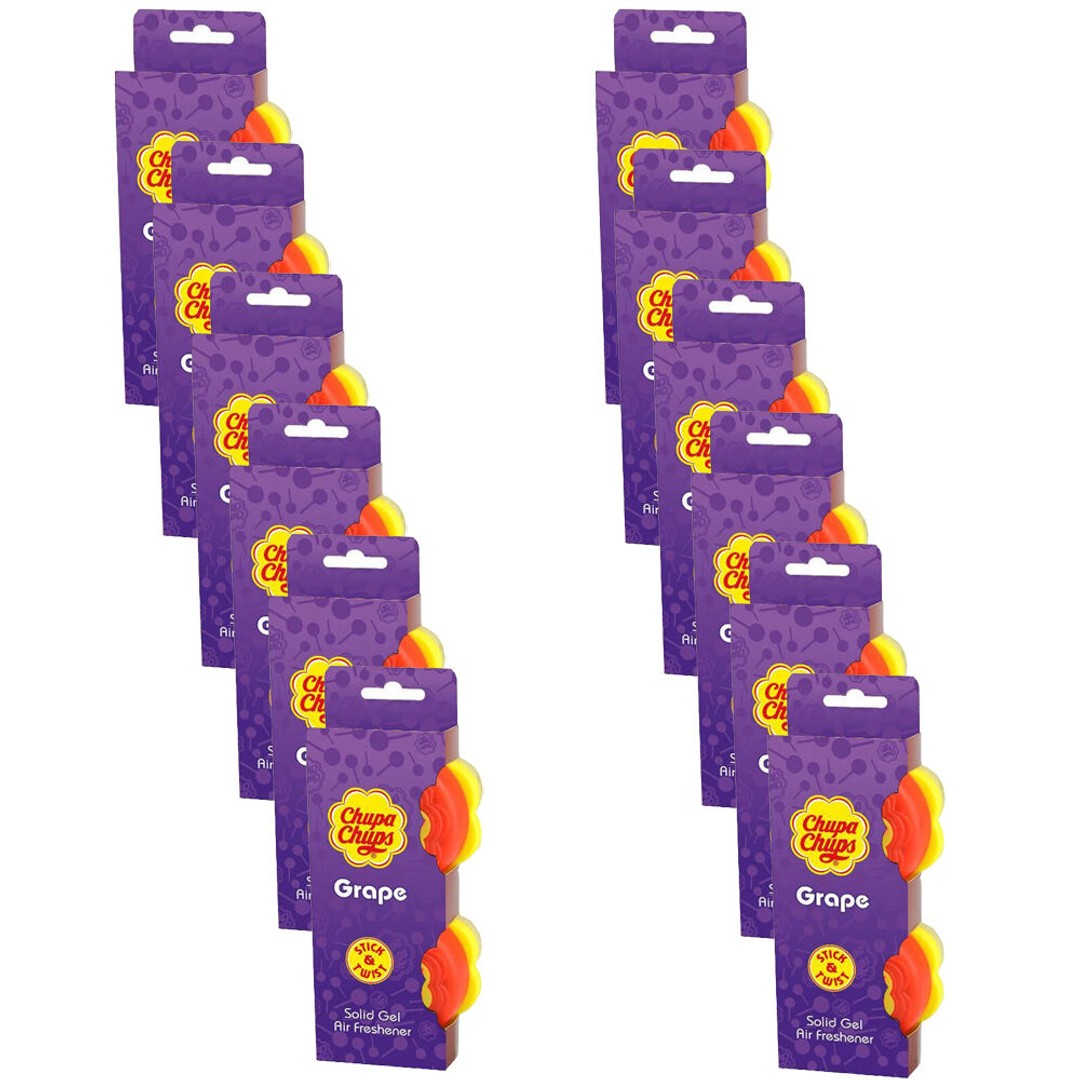 12PK Chupa Chups & Twist Solid Gel Air Freshener Home Fragrance 40g Assorted