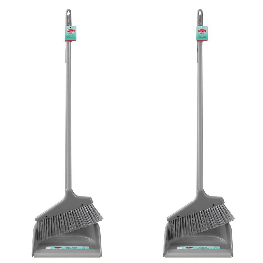 2PK Boxsweden Prime Tall Standing Cleaning Dustpan and Angled Brush Assorted