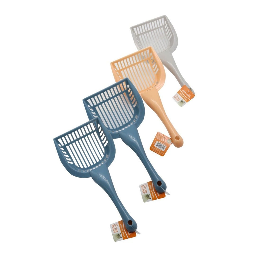 4x Paws & Claws Cat Litter Scoop Poop Scooper/Waste Cleaning Shovel w/ Hook Asst