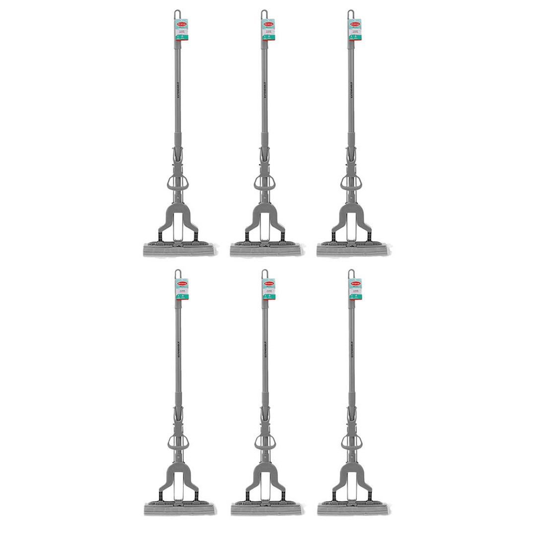 6PK Boxsweden Prime Squeeze Indoor Mop w/ Extendable Handle Assorted