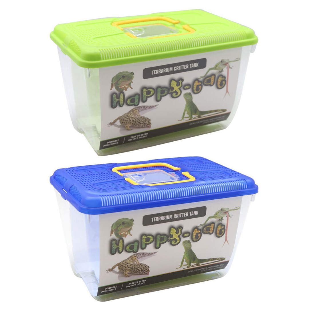 2x Paws & Claws 32.5cm Critter Aquarium Tank House Portable Storage Holder Asst.