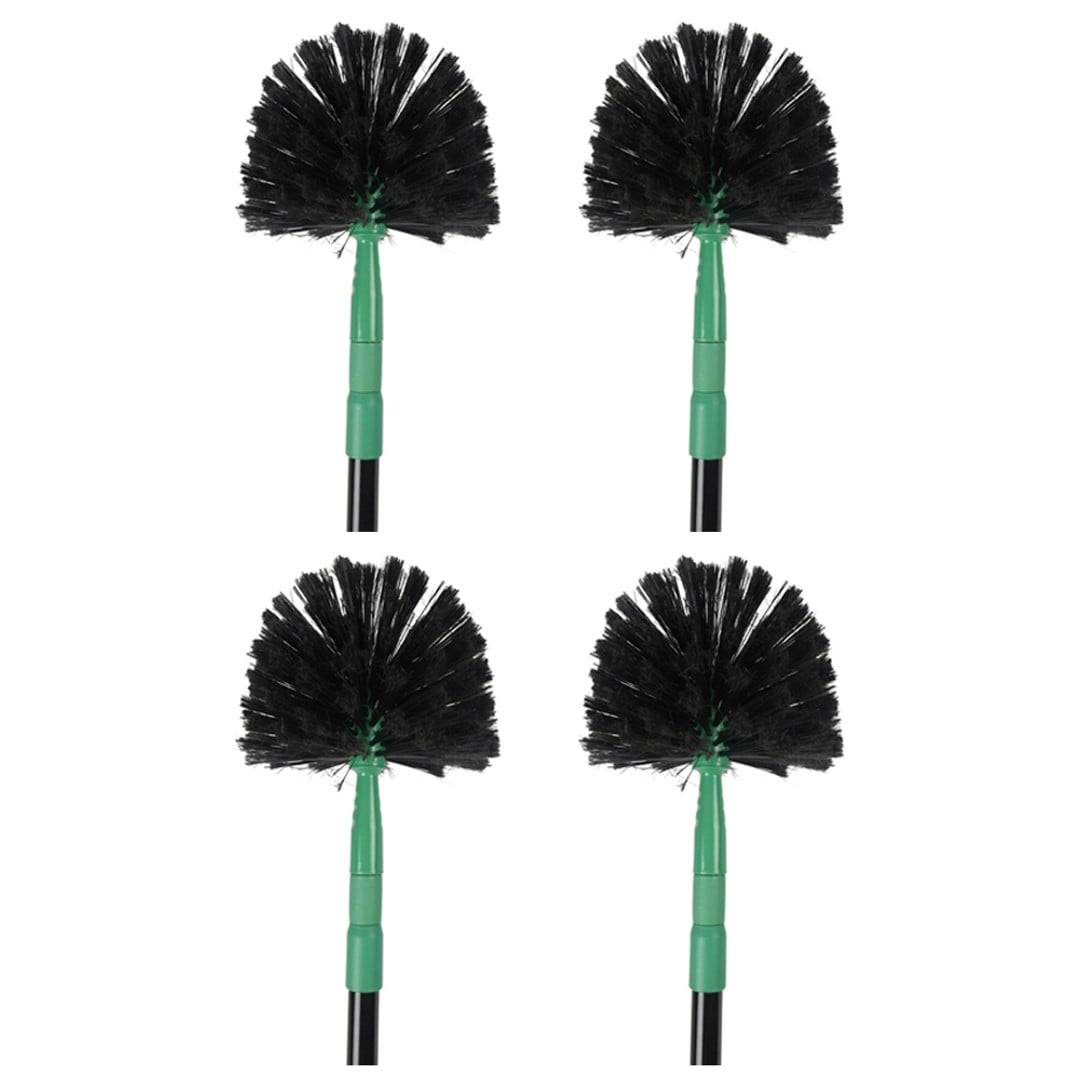 4x Ultimo Cob Web Brush Extendable Handle 1.3M Durable Cleaning Tool 18x95cm Blk