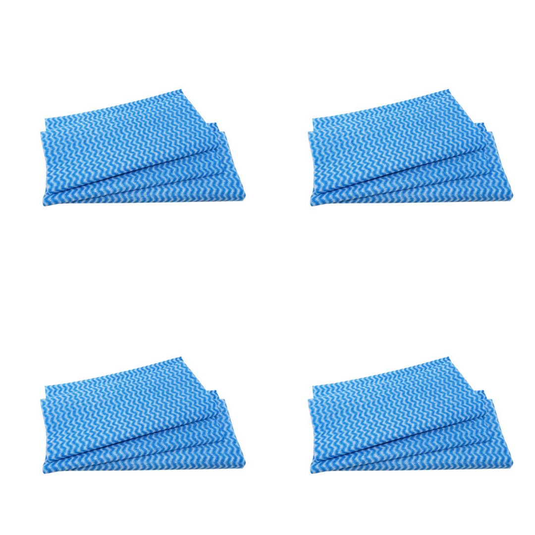4x 20pc Ultimo Premium Cleaning Wipes Super Absorbent Heavy-Duty Blue 45x60cm
