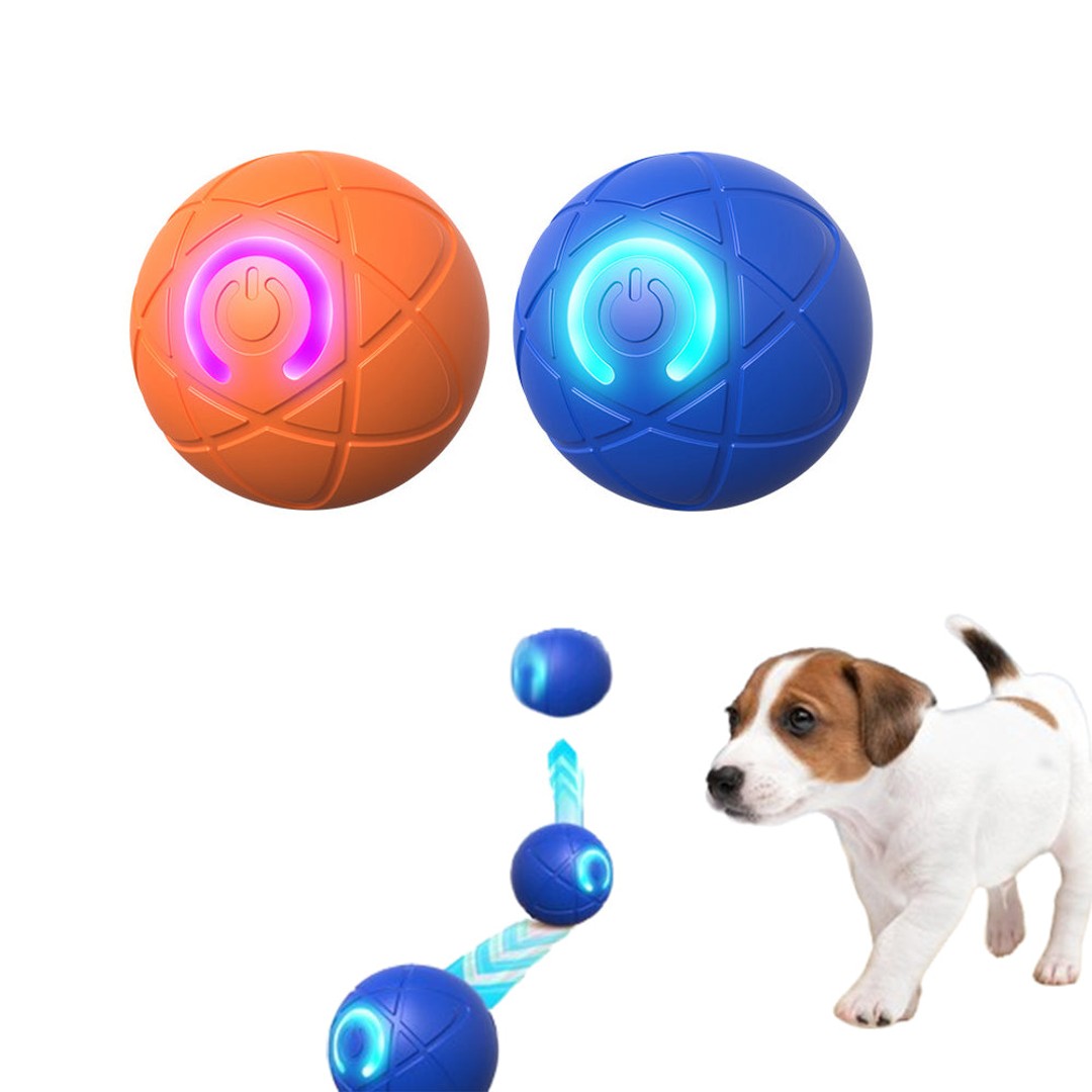 2Pcs 5CM Automatic Moving Ball Toys for Cats USB Rechargeable Interactive Cat Bouncing Toys