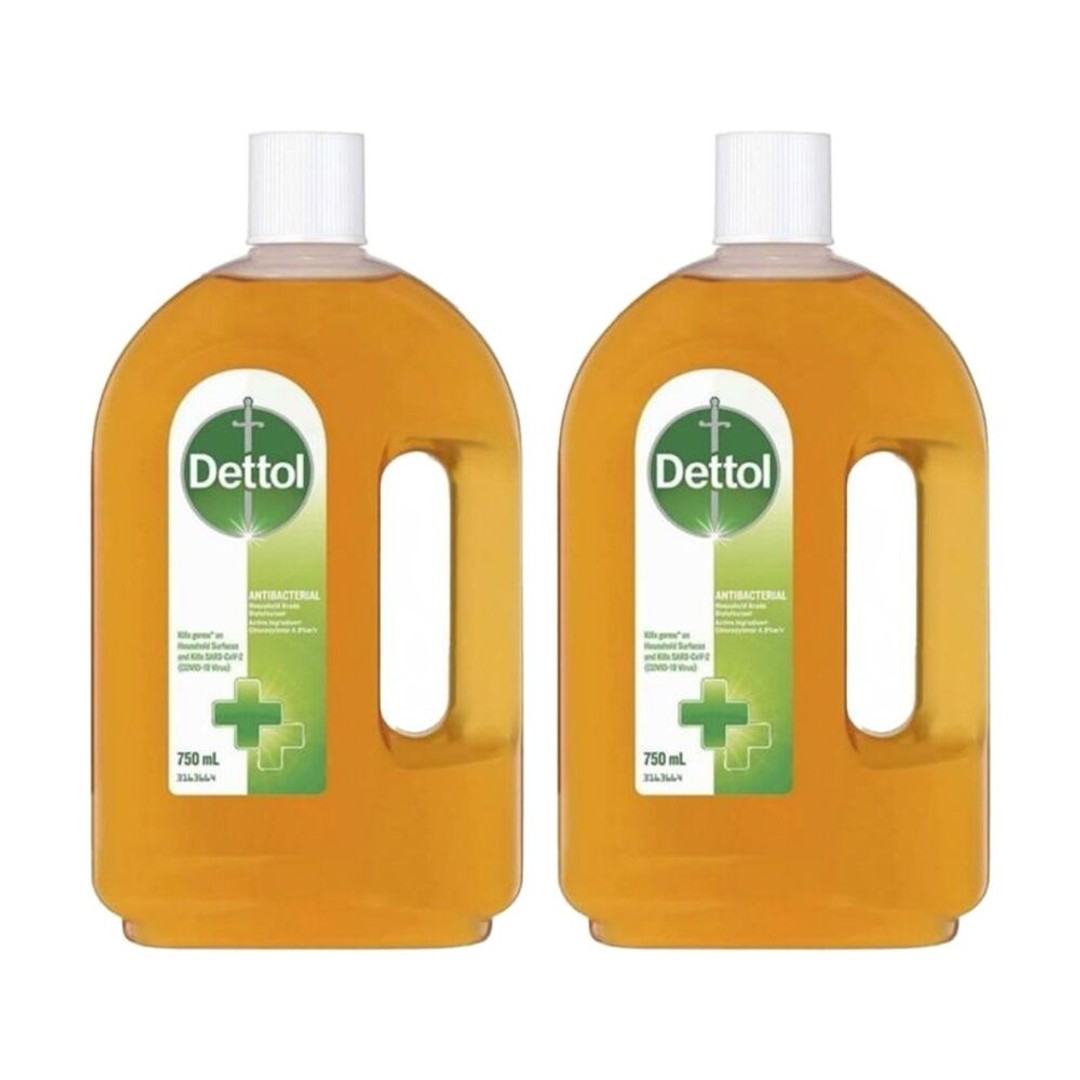 2PK Dettol Antiseptic Antibacterial Original Liquid Disinfectant 750ml