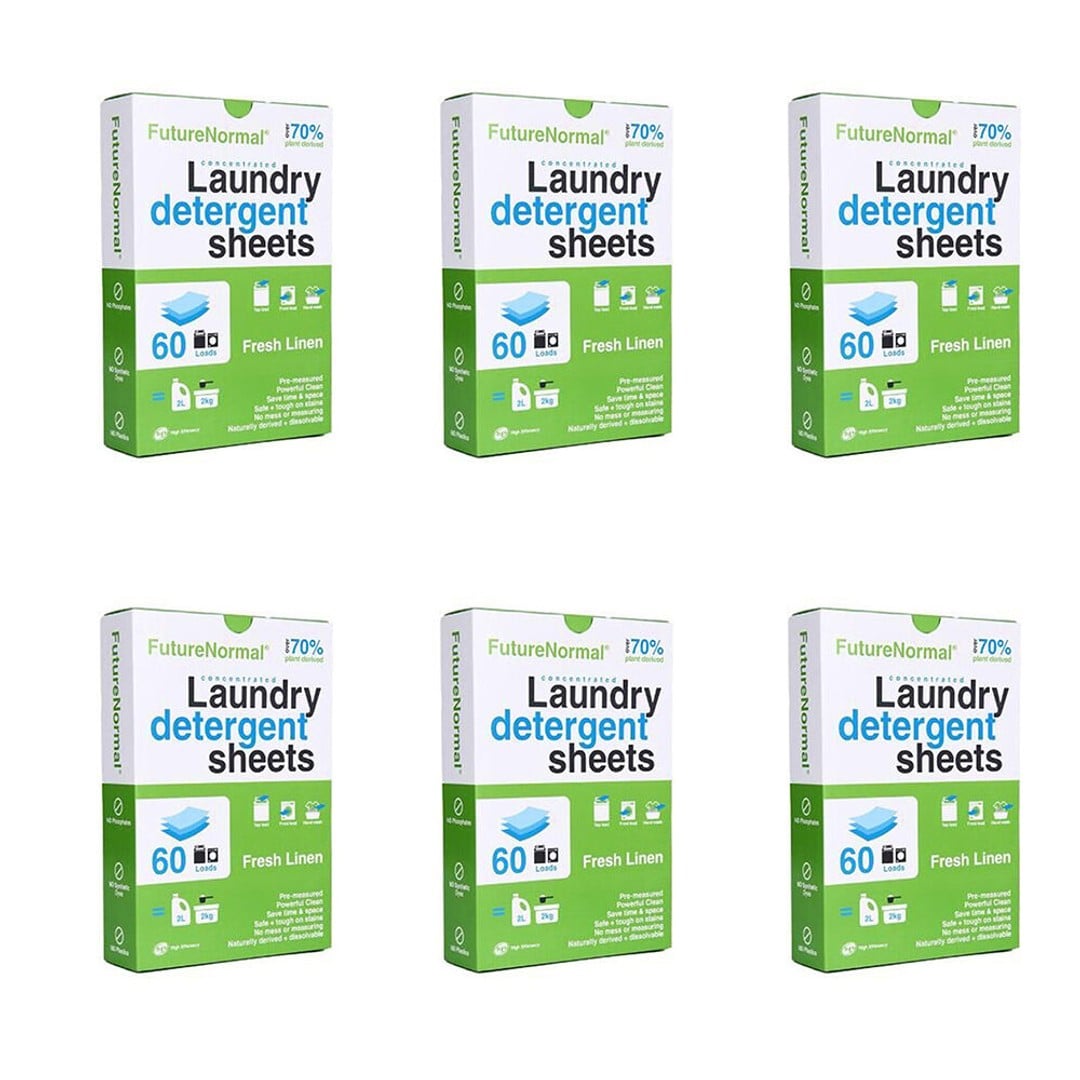 6x 60pc Future Normal Laundry Detergent Sheets Laundry Washing Fresh Linen