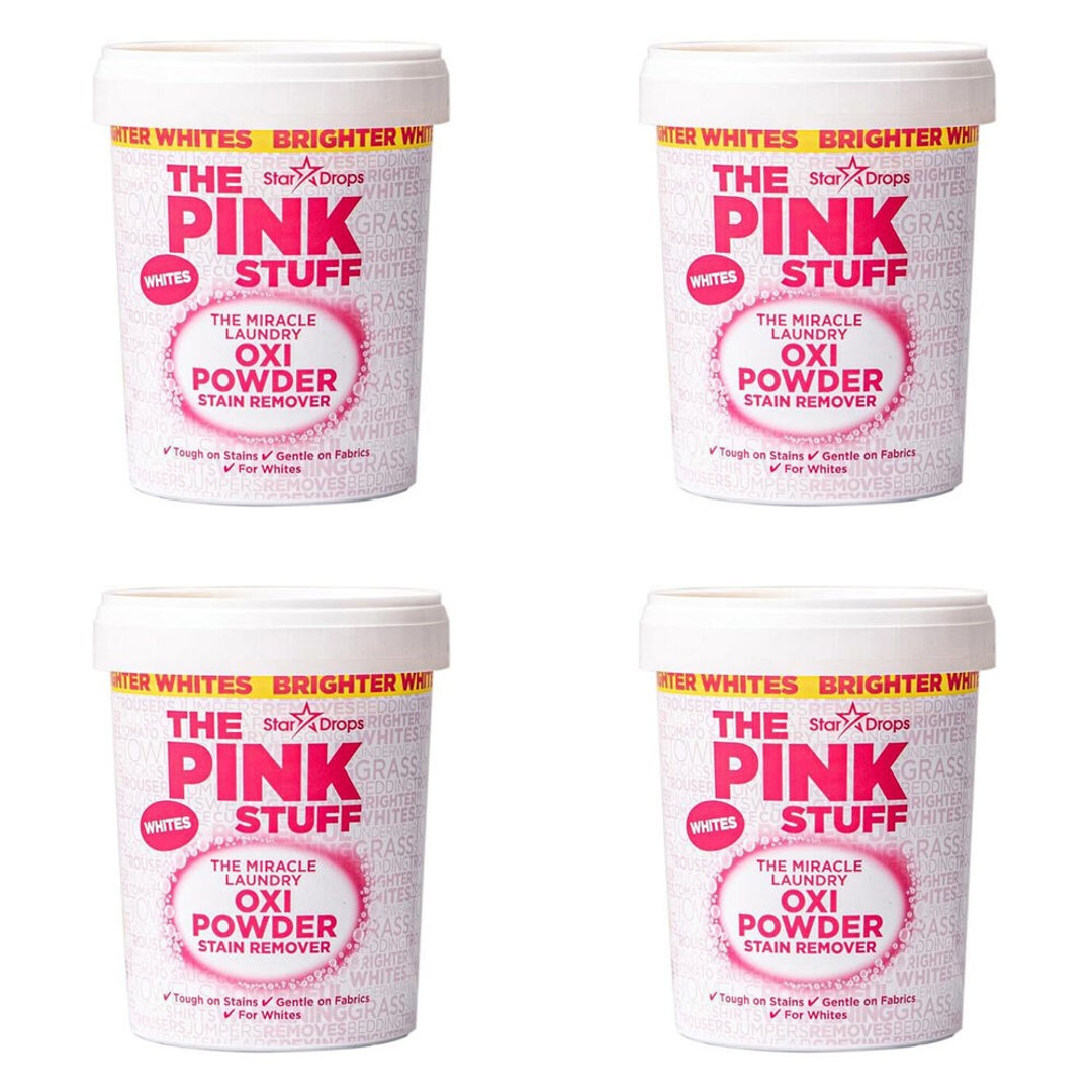 4PK The Pink Stuff Stain Remover White Safe Laundry Fabric Cleaning Powder 1kg